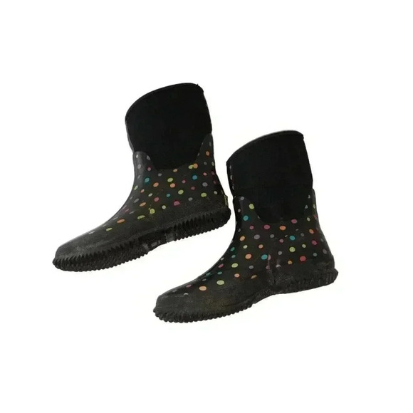 Western Chief DITSY DOT NEOPRENE Multi Polka Dots Rubber Short Boots Sz 7 - Picture 4 of 9